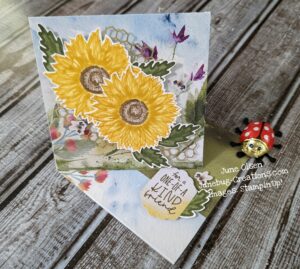 alternate card for Sweet Sunflowers stood up